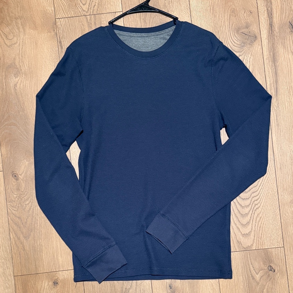 Men's Navy Blue Long Sleeve Shirt